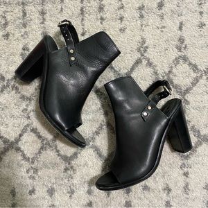 Rag and bone black Wyatt open toe heeled bootie